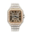 Custom Iced Out Cartier Santos | Yellow Gold Two-Tone | 18 CTW Lab Diamonds | 40mm