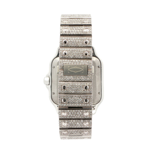 Cartier Santos XL Two-Tone Rose Gold – Custom Full Bustdown VS Natural Diamonds