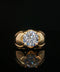10K Yellow Gold Diamond Men's Ring Size 7