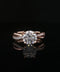 14K Rose Gold Round Cut Diamond Engagement Ring