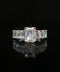 14K White Gold Emerald Cut Diamond Engagement Ring