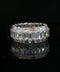 10K White Gold Emerald Cut Diamond Men's Eternity Band