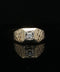 14K Yellow Gold Diamond Men's Signet Ring