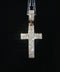 14K Yellow Gold Diamond Cross Pendant