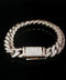 10K Rose Gold Diamond Cuban Bracelet
