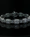 10K White Gold Diamond Geometric Cluster Bracelet
