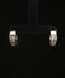 14K Yellow Gold Baguette Diamond Huggie Hoop Earrings