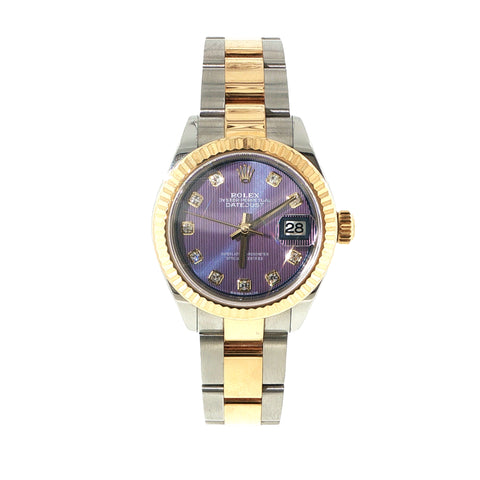 2020 Rolex Datejust 28mm | Purple Tapestry Dial | Ref. 279173