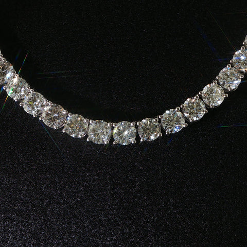 10K White Gold 50 PTR Diamond Tennis Chain