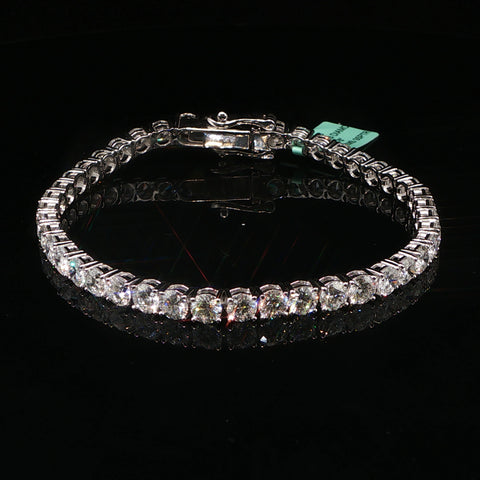 10K White Gold 35 PTR Diamond Tennis Bracelet