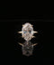 14K yellow gold engagement ring with 5.03 carat oval cut lab diamond