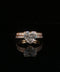 14K yellow gold engagement ring stack with 2.03 carat heart cut lab diamond