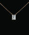 14K yellow gold solitaire necklace with 2.07 carat radiant cut lab diamond