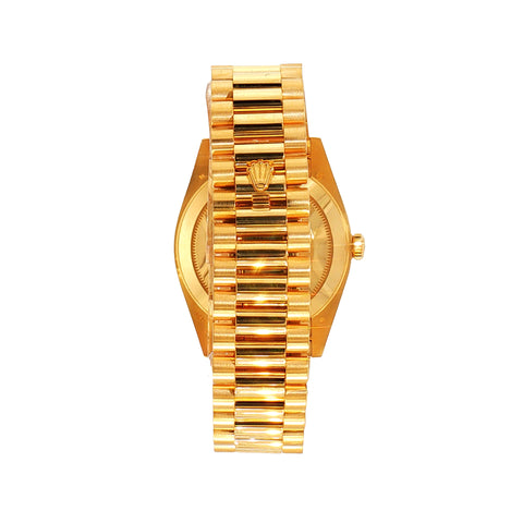 18K Yellow Gold Rolex Day-Date | Factory Baguette Diamond Dial