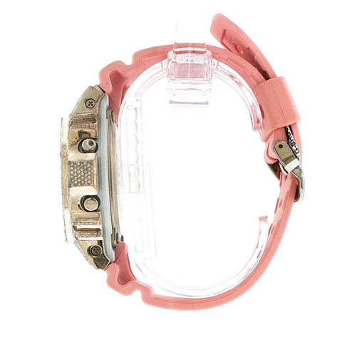 Custom Iced Out G-Shock | Pink Strap | DW-5600SC | 3.9 CTW