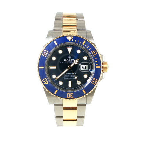 Rolex Submariner "Bluesy" ref. 126613LB two-tone watch with blue dial and blue ceramic bezel