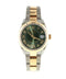 Rolex Datejust ref. 278273 two-tone watch with green dial and diamond hour marker
