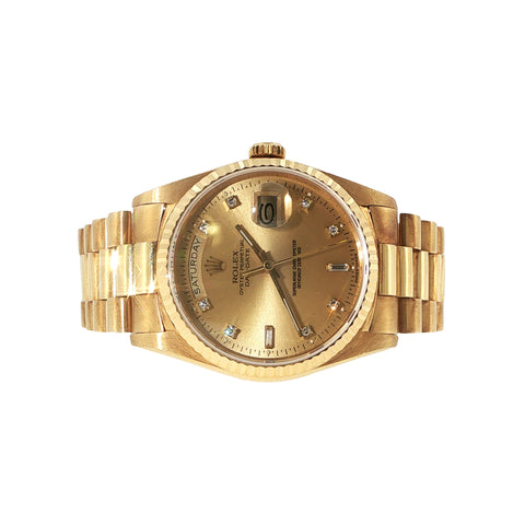 18K Yellow Gold Rolex Day-Date | Factory Diamond Dial | ref. 18238A