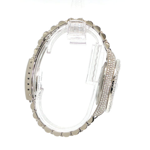 Custom Iced Out Rolex Datejust 36mm | Jubilee Bracelet | 10 CTW