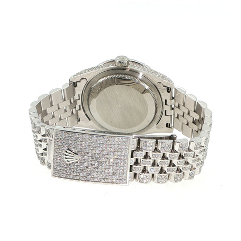 Custom Iced Out Rolex Datejust 36mm | Jubilee Bracelet | 10 CTW