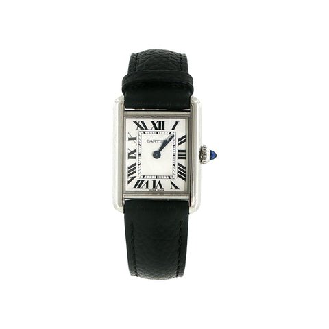 Cartier Tank Must | Black Leather Strap | Ref. WSTA0135