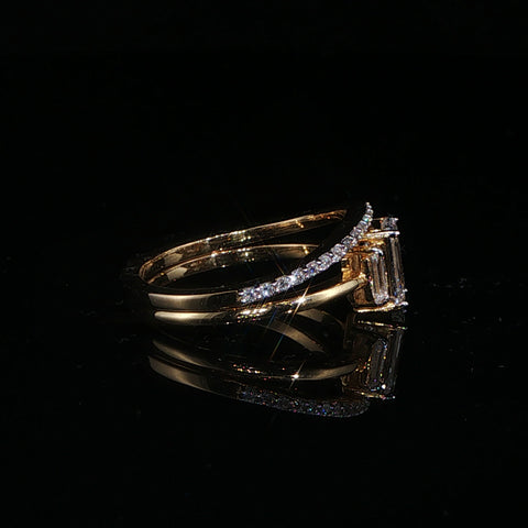 10K Yellow Gold Ring Stack | 1.3 CTW Natural Diamond | Size 6.5