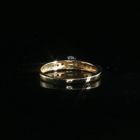 14K Yellow Gold Channel Set Engagement Ring | 0.38 CTW | Size 6.5