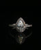 10K White Gold Pear Cut Engagement Ring | 1.5 CTW | Size 7.25