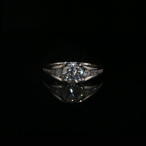 14K White Gold Diamond Engagement Ring | 1.5 CTW | Size 7.5
