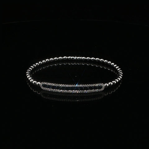 Hulchi Belluni Sapphire and Diamond Stretch Bracelet