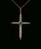 18K Yellow Gold Large Cross Pendant Necklace | 1.78 CTW | 16-18 Inch