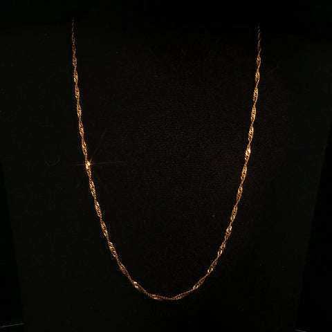 21K Yellow Gold Twisted Chain | 20 Inch | 6.43 Grams
