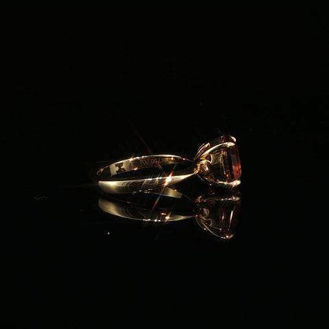 18K Yellow Gold Morganite Cocktail Ring | 2.63 CTW | Size 6