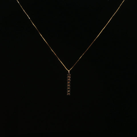 14K Yellow Gold Natural Diamond Pave Drop Necklace | 0.5 CTW