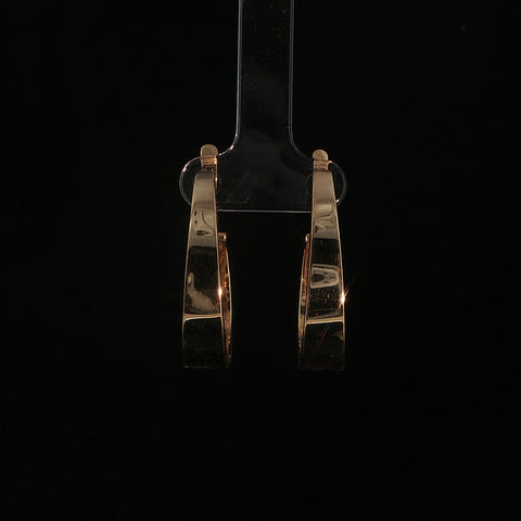 14K Yellow Gold Elongated Hoops | 4.7 Grams