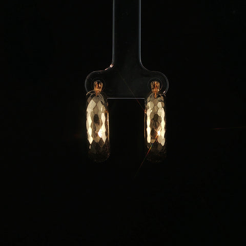 14K Yellow Gold Honeycomb Hoop Earrings | 3 Grams