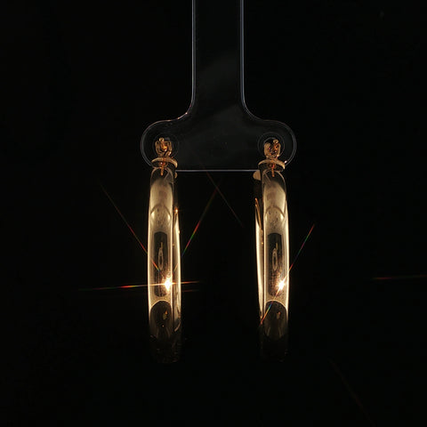 14K Yellow Gold Large Hoop Earrings | 2.9 Grams
