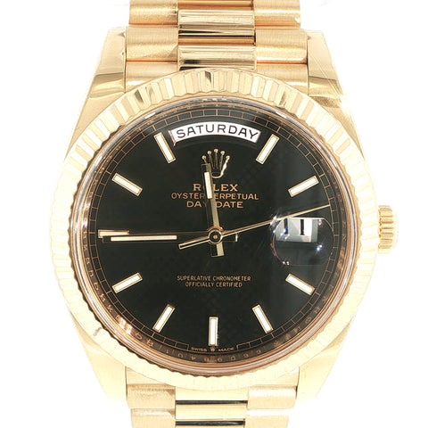 2021 Rolex Day-Date | Black Motif Dial | Ref. 228238