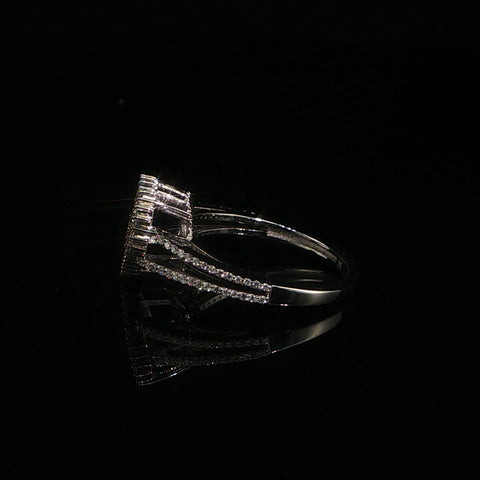 10K White & Rose Gold Diamond Heart Ring | 0.35 CTW | Size 7