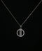 10K White Gold Natural Diamond Semi-Circle Pendant Necklace | 0.2 CTW | 18 Inch