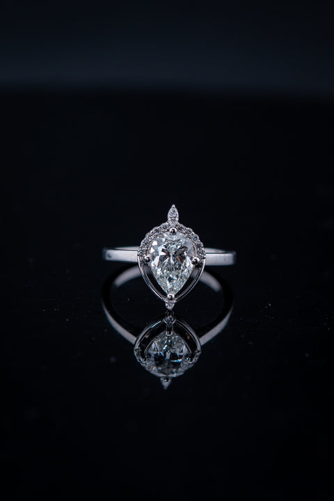 10K White Gold Women’s Lab Diamond Ring – 1.50 CTW – Size 7