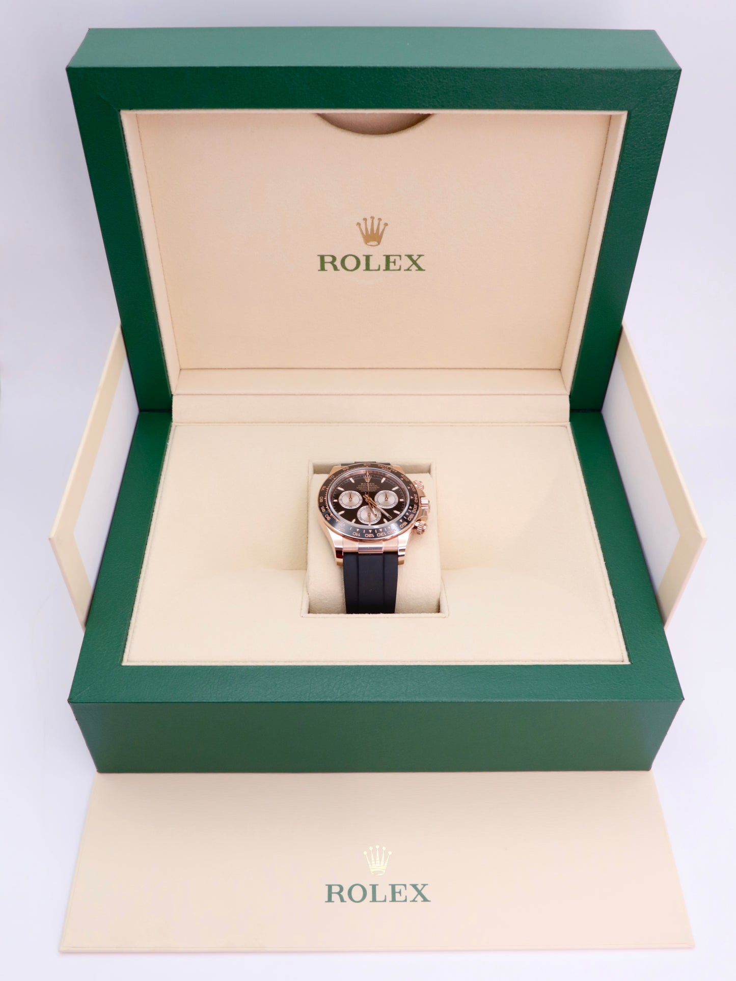 2024 Rolex Cosmograph Daytona 126515LN - Everose Gold, Black Dial, Oysterflex image 11