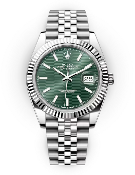 Brand New 2024 Mint Green Motif Datejust Jubilee Fluted DISCONTINUED 126334-0030 image 0