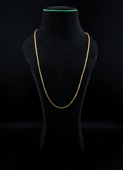 Mene 24K Yellow Gold Box Chain Necklace – 26 Inch