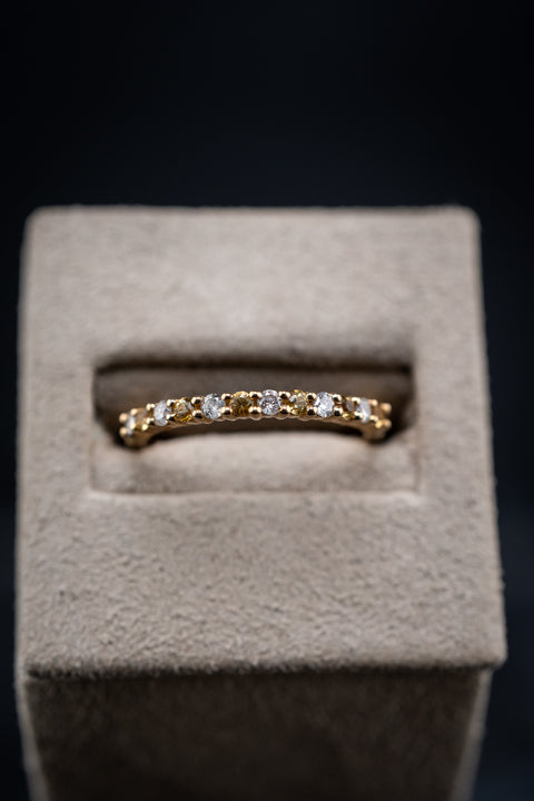 14K Yellow Gold Yellow Sapphire & Diamond Ring Size 7