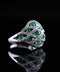 14K Emerald & Diamond Ring, 0.25 CTW, Size 7