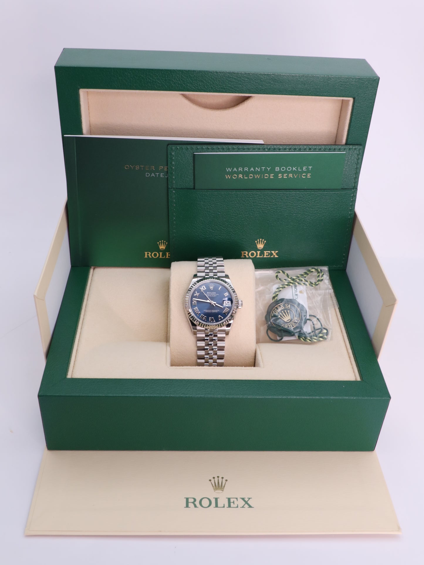 Rolex Datejust 31 278274-0034 - Blue Roman Dial, Fluted Bezel, Jubilee Bracelet image 2
