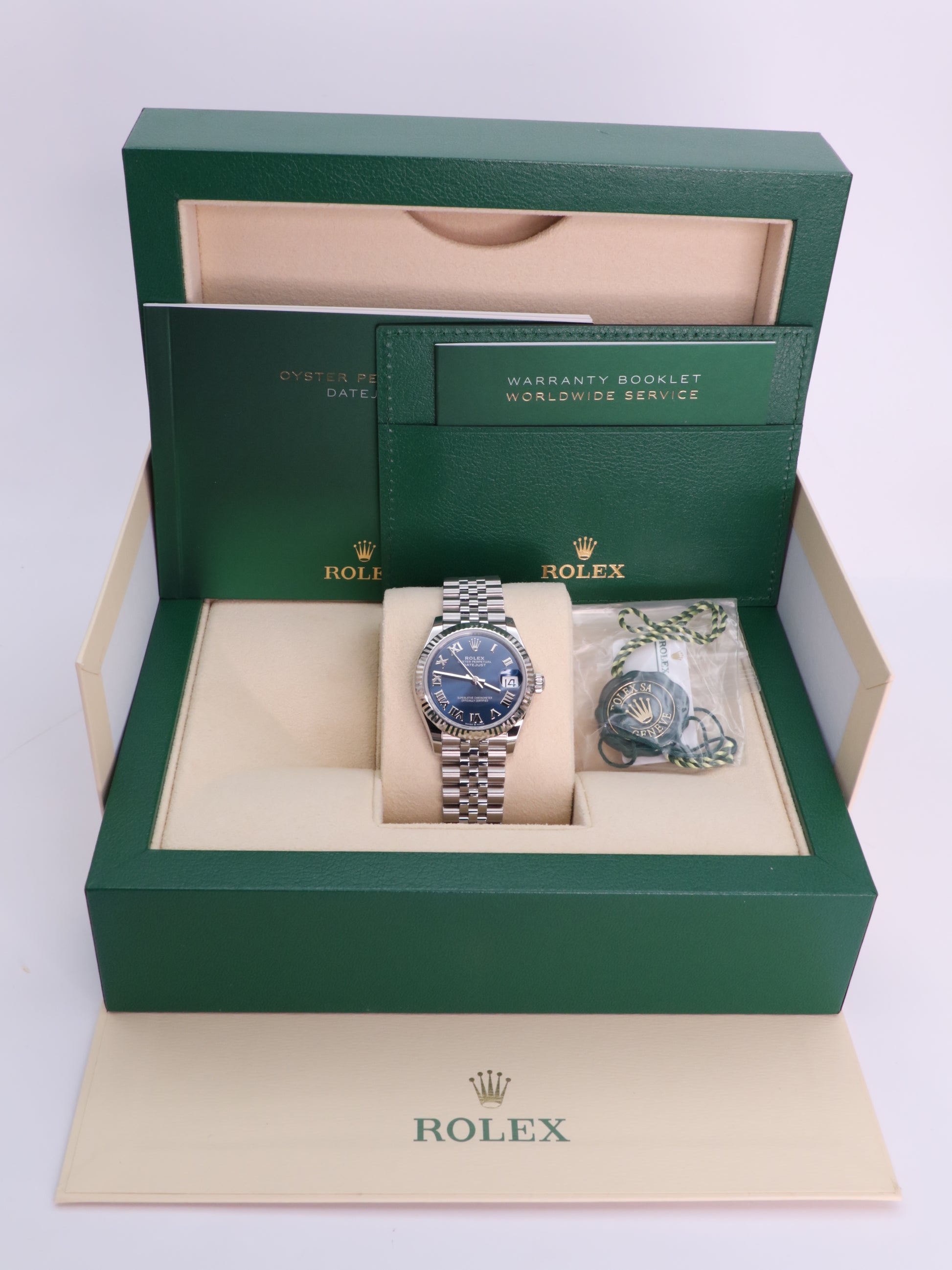 Rolex Datejust 31 278274-0034 - Blue Roman Dial, Fluted Bezel, Jubilee Bracelet image 2