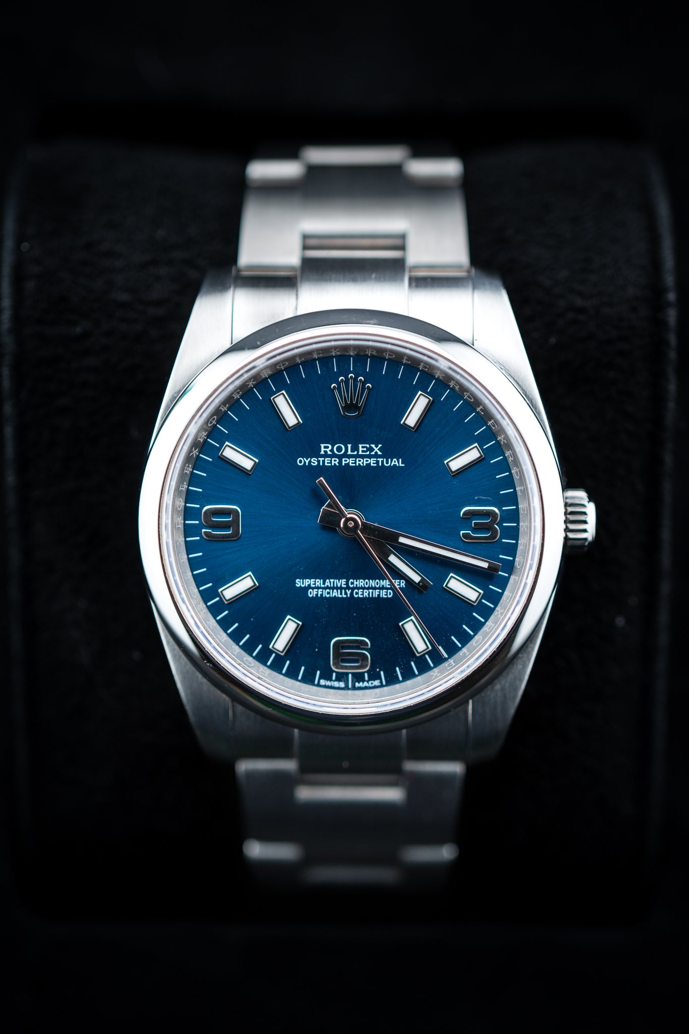 2018 Rolex Oyster Perpetual 34mm Blue Dial – Watch & Card