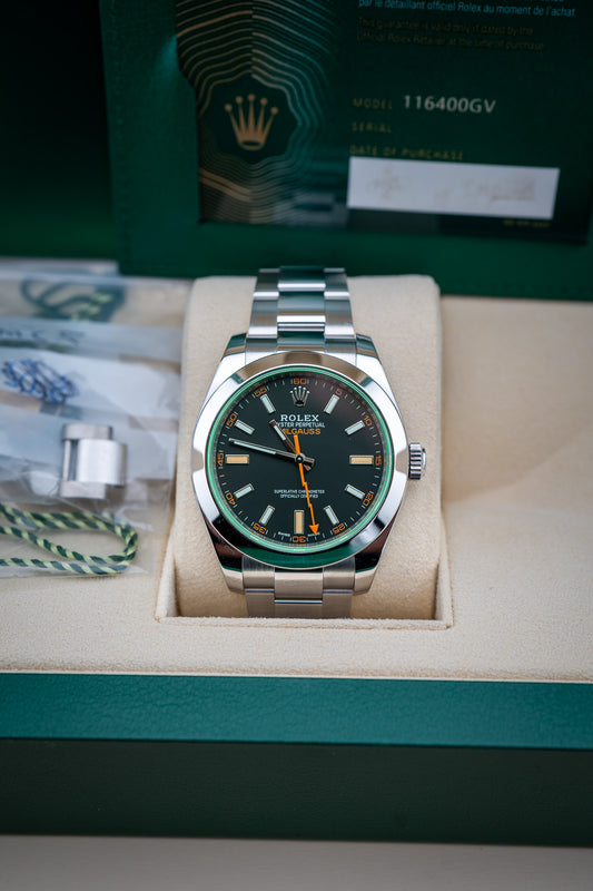 2022 Rolex Milgauss – Ref. 116400GV – Black Dial – Mint Condition, Complete Set